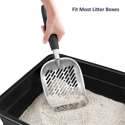 WePet Cat Litter Scoop, Aluminum Alloy Sifter, Kitty Metal Scooper, Deep Shovel - Image 4