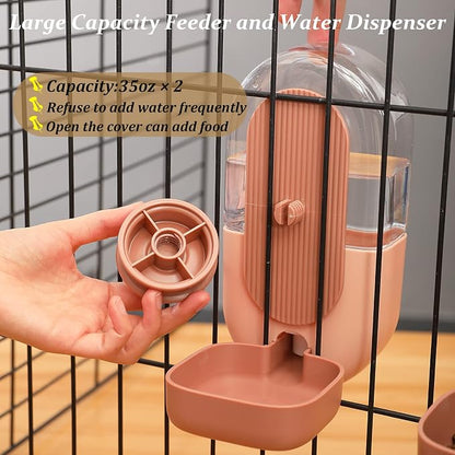 Kenond 35oz Hanging Automatic Pet Food Water Dispenser, Auto Gravity Pet Feeder - Image 4