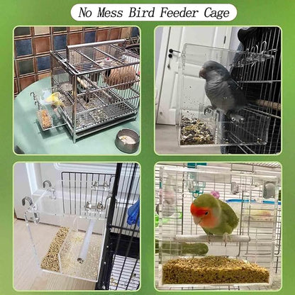 Automatic Acrylic Bird Feeder for Cage, No Mess - Image 5