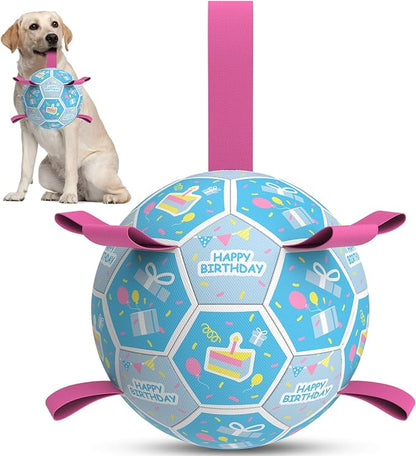 QDAN Dog Birthday Toys, Soccer Ball by QDAN