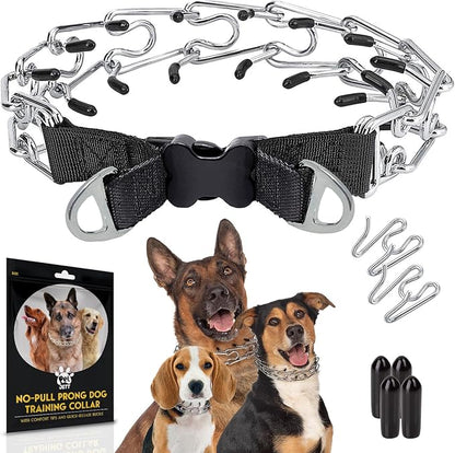 PetJett Choke Collar for Dogs Training Collar Adjustable Prong Collar for Dog by PETJETT