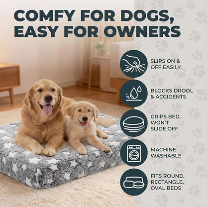 Youyole Large Washable Rectangle Dog Bed Cover Replacement Waterproof 36 x 23 x - Image 3