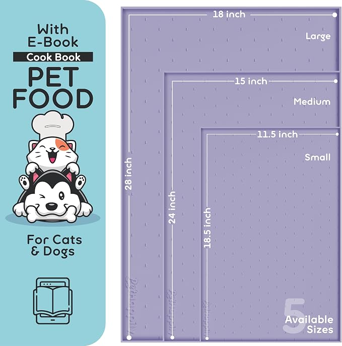 Dog Food Mat - 24x15 Raised Edges Dogs Mat - Image 2