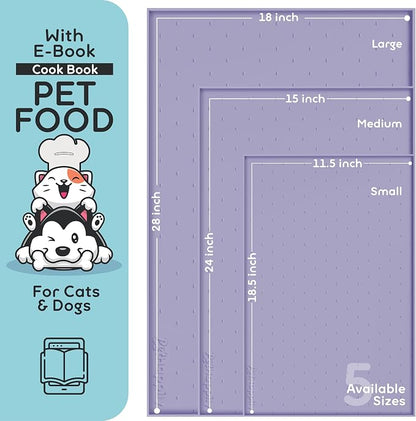 Dog Food Mat - 28x18 Raised Edges Dogs Mat - Image 2