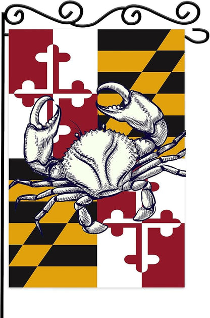 Maryland Summer Garden Flag, Maryland State Crab Flag, Crabs Nautical Garden by WPCTYQ