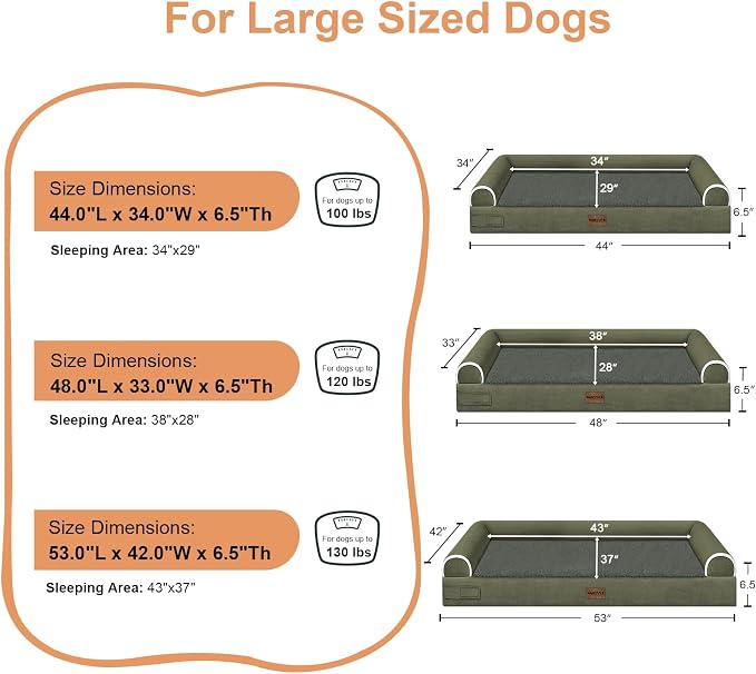 Large Dog Bed Orthopedic Washable: Extra Large Sized Beds - Image 6