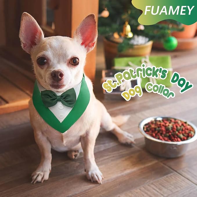 FUAMEY Dog Tuxedo St.Patrick's for Large Dogs, Dog Formal Suit Dogs Attire Pet - Image 2