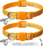 LLHK 2 Pack Breakaway Cat Collars & 2 Pcs Name Tags, Reflective Safety Kitten by LLHK