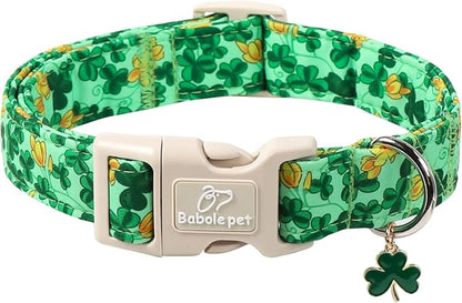 St. Patrick's Day Dog Collar for Medium Dogs by Babolepet