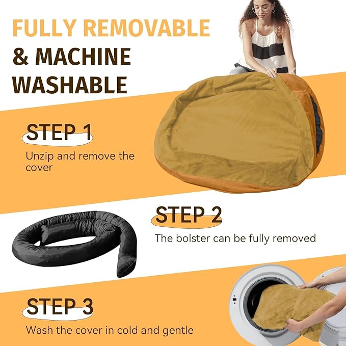 Orthopedic Waterproof Large Dog Bed: Memory Foam Washable Dog Bed - Image 5