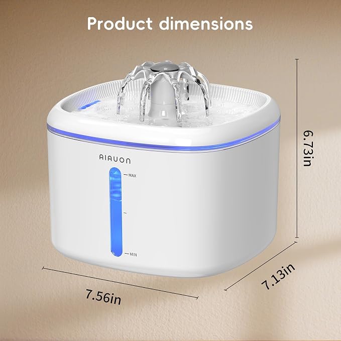 Cat Water Fountain, 84oz/2.5L Pet Cat Fountain – Ultra Quiet Upgraded Automatic - Image 8