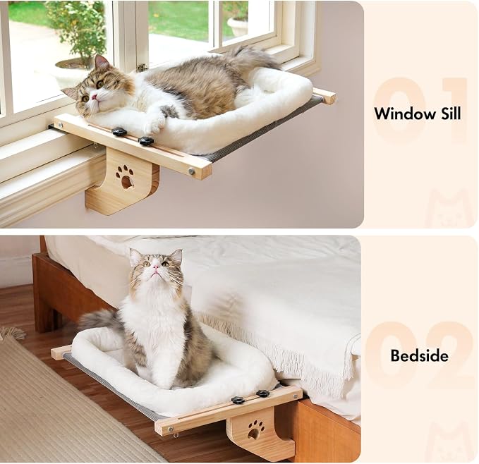 AMOSIJOY Cat Sill Window Perch Sturdy Hammock Seat - Image 7