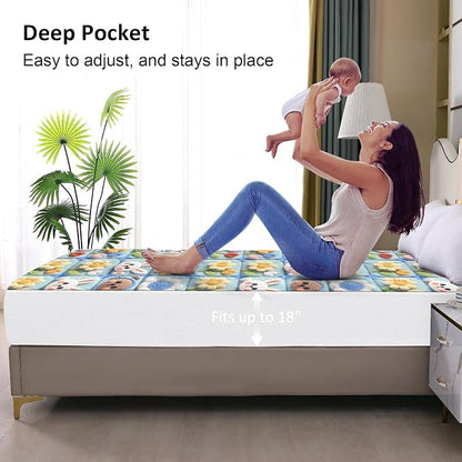 Waterproof Mattress Protector Queen, Fitted Sheet Style Breathable Mattress - Image 4