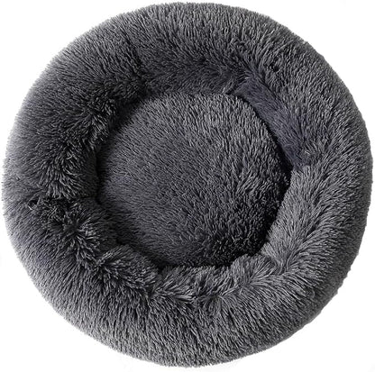 Donut Dog Bed Cat Bed Fluffy Calming Pet Bed Dog Round Bed Cat Round Bed Warm by Fhodigogo