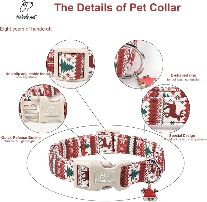 Christmas Dog Collar for Small Dogs - Image 4