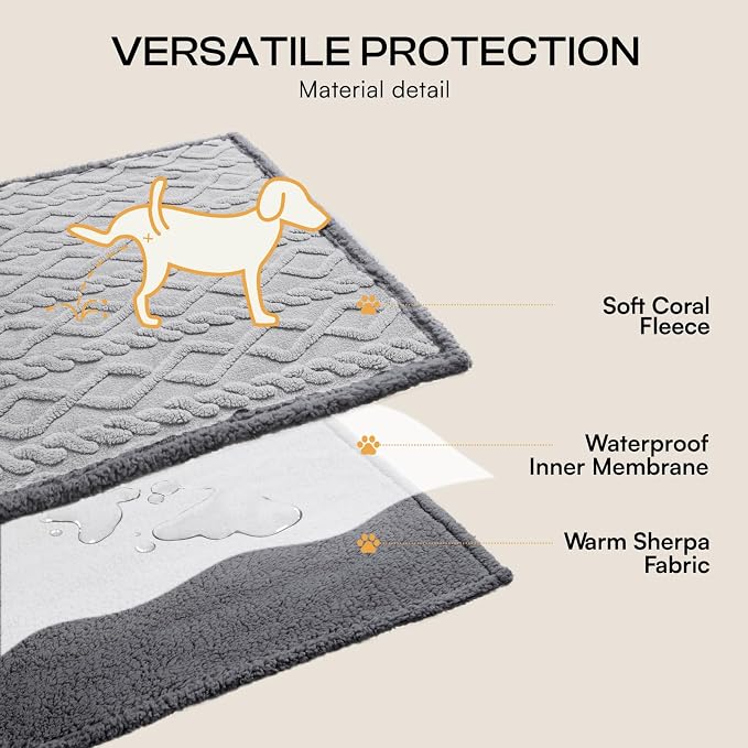 Luciphia Waterproof Pet Blanket, Liquid Pee Proof Dog Blankets - Image 3