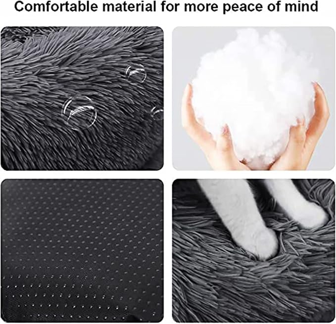 Nisrada Dog Bed for Medium Large Dogs, 36 inch Calming Dogs Bed, Washable-Round - Image 2
