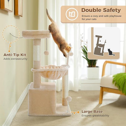PEQULTI 4-in-1 Cat Tree, Scratching Post - Image 7