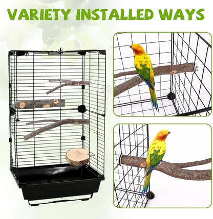 12PCS Natural Wood Bird Perches - Image 6