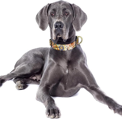 Reflective Dog Collar for Large Dogs, Cute Boho Adjustable Heavy-Duty Nylon - Image 2