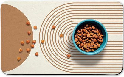 Dog Food Mats for Floors Waterproof, Cat Water Bowl Mats Pet Feeding Absorbent by Zoeeya