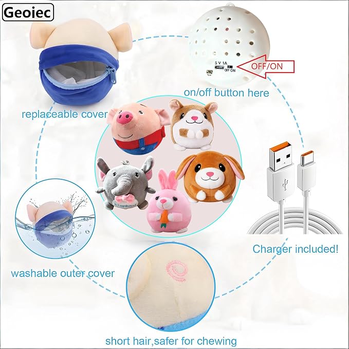 Interactive Dog Toys, Active Moving Pet Plush Toy - Image 8