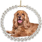 Chunky Pearl Dog Collar Large Breed, Adjustable Dog Necklace, Beaded Dog Collar by MLUOVI