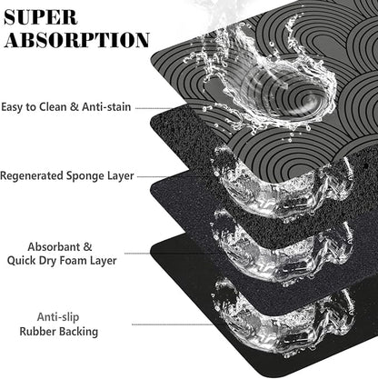 Dog Food Mats for Floors Absorbent, Pet Cat Food Mat - Image 3