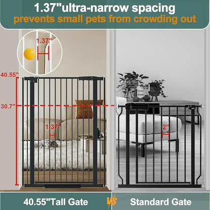 40.55" Tall, 61.61-69.48 Inch Wide, 1.37" Ultra Narrow Spacing Dog Pet Baby - Image 2