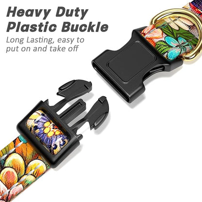 Reflective Dog Collar for Medium Dogs, Cute Boho Adjustable Heavy-Duty Nylon - Image 4
