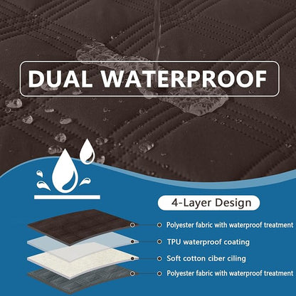 hyha Waterproof Dog Blanket, Reversible Pet Bed Blanket, Soft Sofa Couch Cover - Image 2