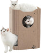 Cat House for Indoor Cats, 2-Storey Cat Bed Cave, Felt Cat Hideaway Condo by ABCPET