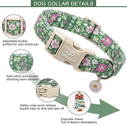 St. Patrick's Day Dog Collar, UP URARA PUP Shamrock Adjustable Pet Collar - Image 3