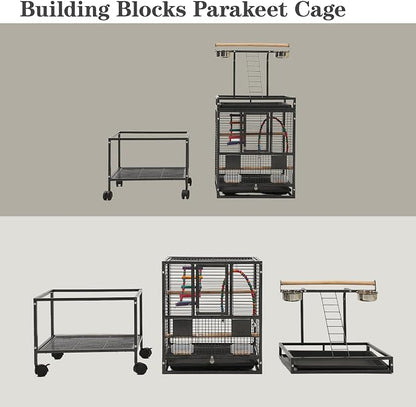 51" Small Bird Cage with Stand, Parakeet Cage, Parrot cage with Parakeet Toys - Image 5