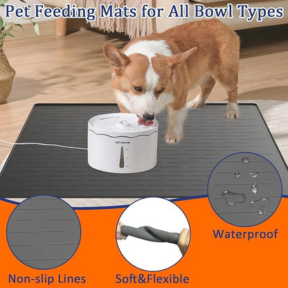 XXXXL Largest Pet Food Mat, 51.2"x25.6" Silicone Dog Mats - Image 4