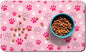 Dog Food Mat, Absorbent Water Bowl Mats Cat Pet Feeding Placemats Pink 24 * 32 by Zoeeya