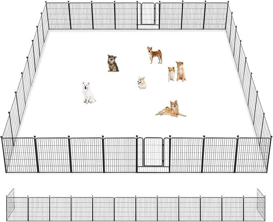 Dog Playpen 32 inch 32 Panels Indoor Outdoor Dog Pen by Jhsomdr