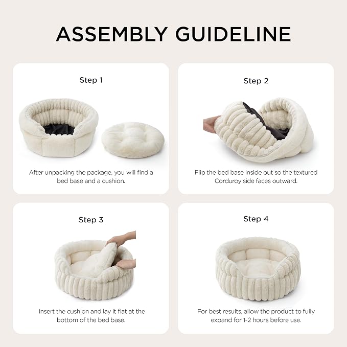 Bedsure ComfyFleece™ Cat Bed, Washable Round Cute Cat Beds - Image 5