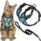 Voyager Escape-Proof Step-in Lock Cat Harness & 5ft Neoprene-Handle Leash Set by BestPetSuppliesLLC