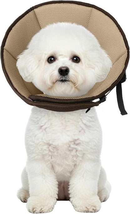 Dog Cone Collar Soft Cone for Medium Dogs After Surgery Adjustable Elizabethan by Allroaring