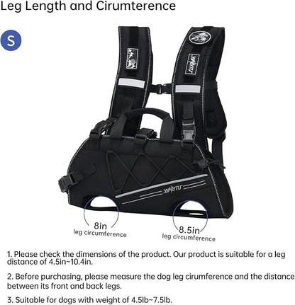 Dog Lift Harness for Small Dogs, Dog Backpack Carrier, Adjustable Padded - Image 5