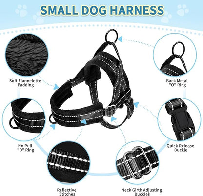 SlowTon No Pull Small Dog Harness and Leash Set, Puppy Soft Vest Harness Neck & - Image 6