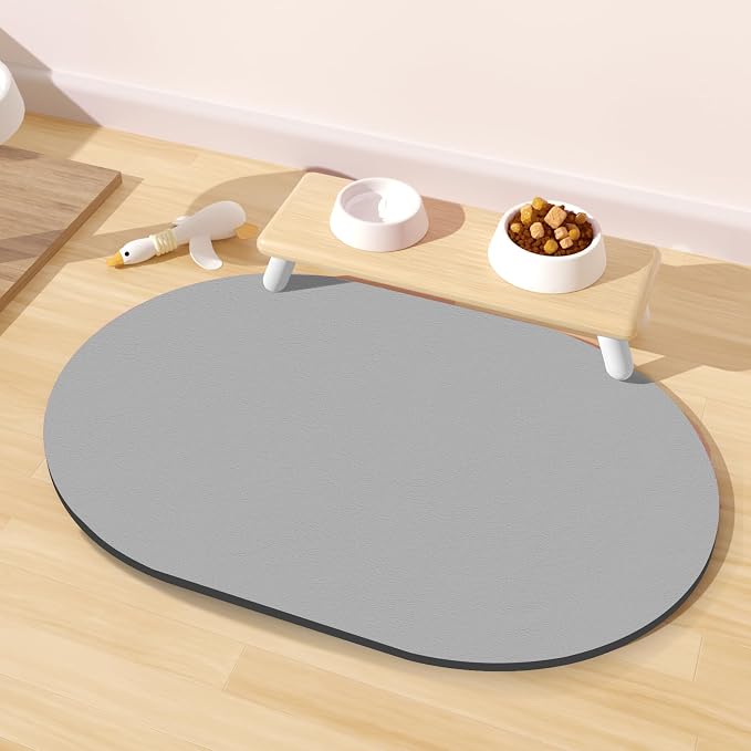 Dog Feeding Mat 24''x16'', Absorbent Pet Food Mat, No Stains Quick Dry Pet by METEOROCK