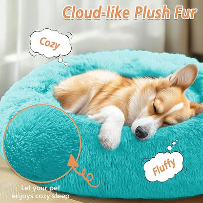 JOLLYVOGUE Calming Dog Bed Medium Size Dog, Anti-Anxiety Donut Medium Pet Bed - Image 2