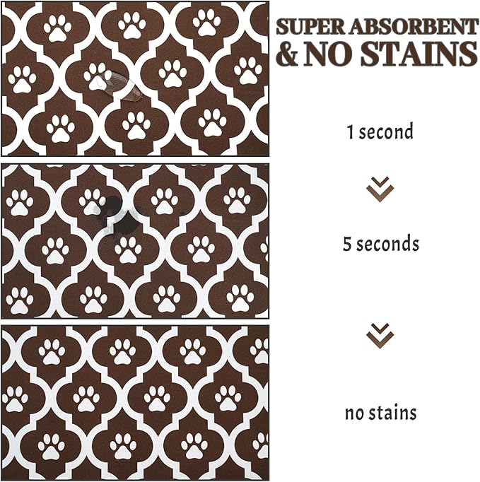Dog Food Mat 12X20 Inch Pet Feeding Absorbent Mats - Image 3