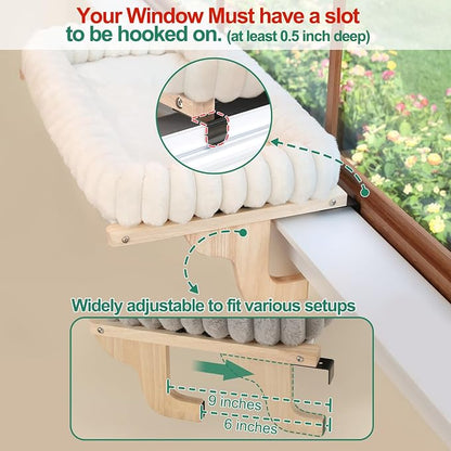 Zakkart SnugCloud Cat Perch for Window Sill - Image 5