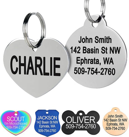 GoTags Stainless Steel Pet ID Tags, Personalized Dog Tags and Cat Tags by GoTags