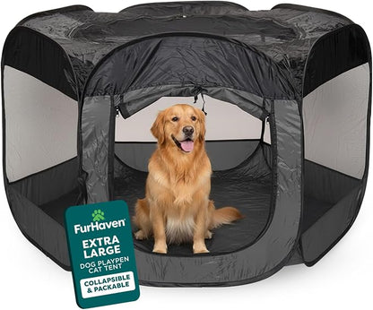 FurHaven Portable Pet Playpen for Dogs & Cats, Extra Large Indoor Kitten Playpen by FurHaven