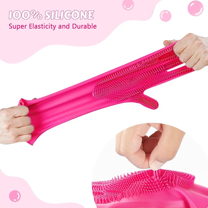 Pecute Pet Grooming Gloves Large, Heat Resistant Dog Washing Gloves - Image 4