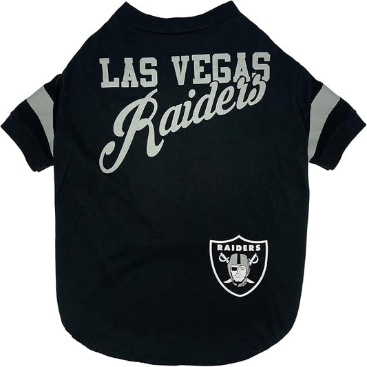 NFL Las Vegas Raiders Dog & Cat T-Shirt, Large. Football PET TEE by PETSFIRST
